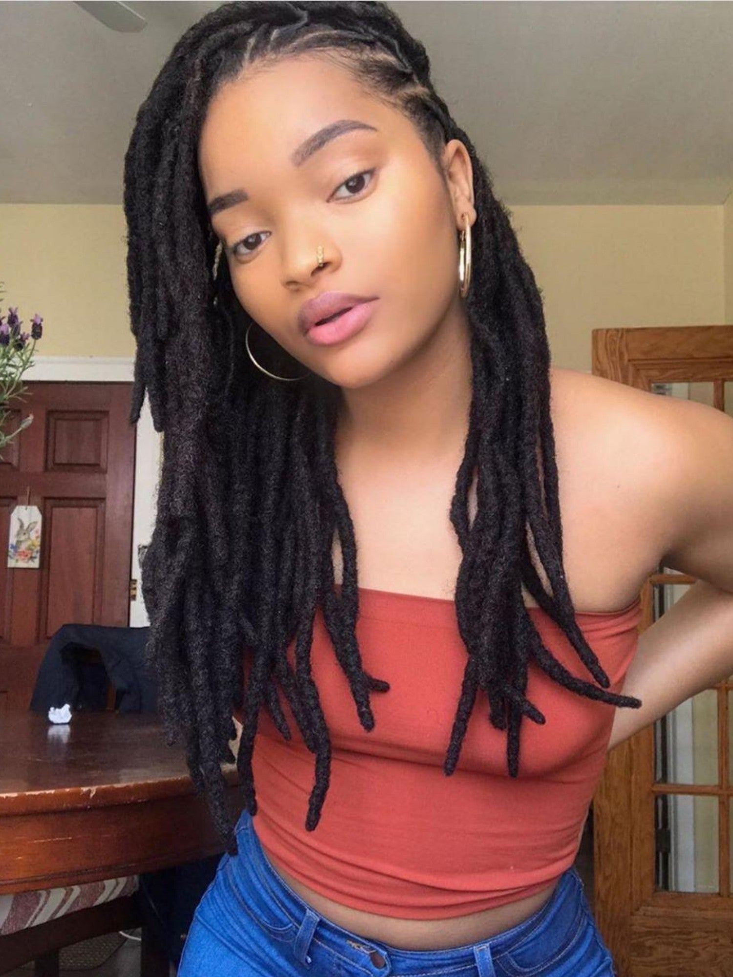 Premium Anwi Textured Interlocked Human Hair Dreadlock Extensions – D.E