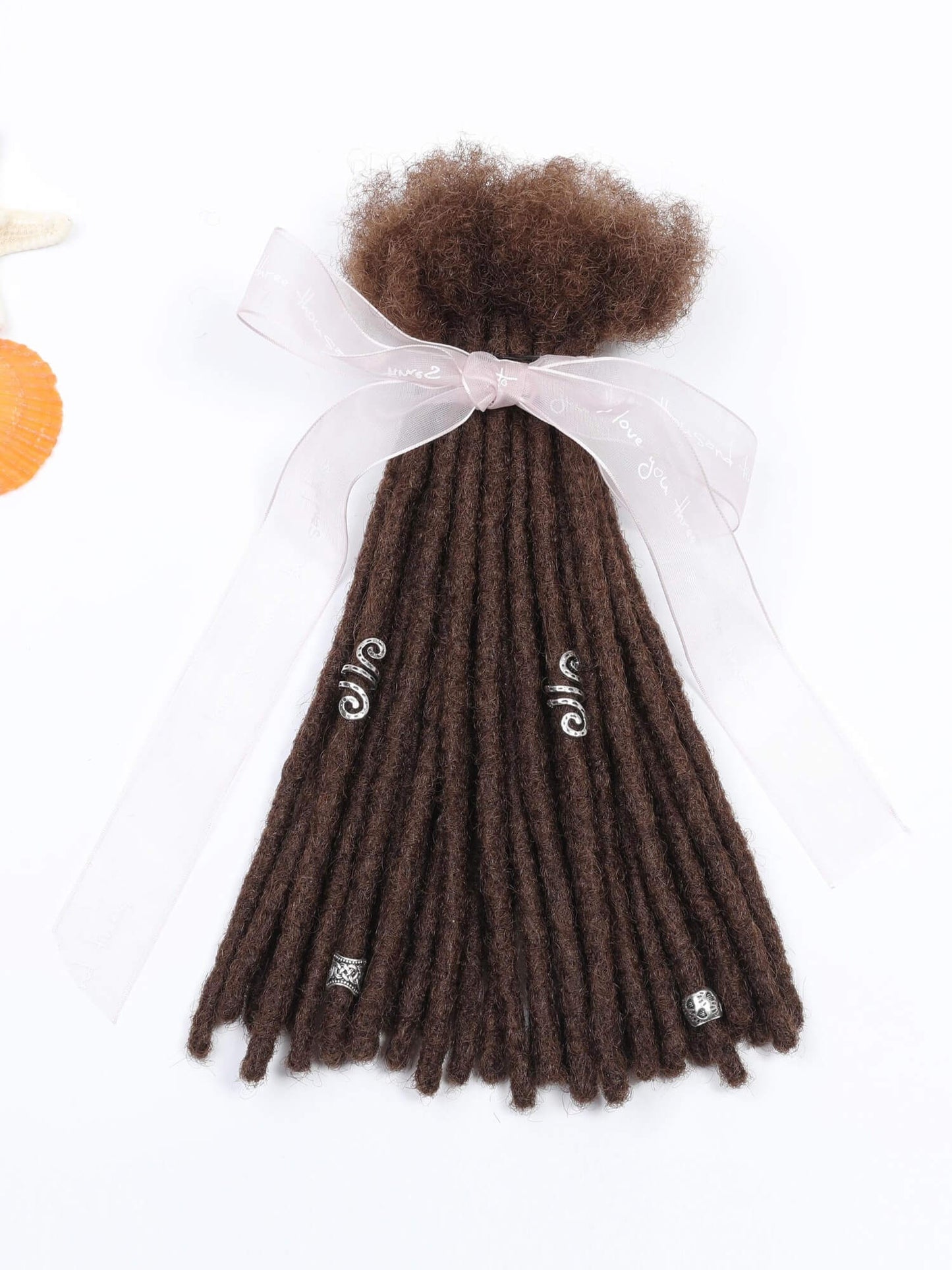 medium brown human hair loc extensions