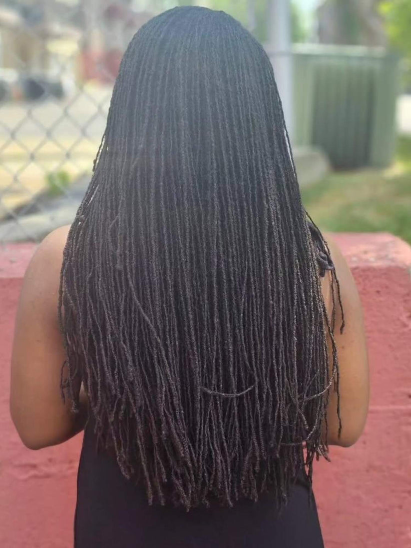 Clip-In Human Hair Locs Extensions 0.2cm Sisterlocks, Customizable – D.E