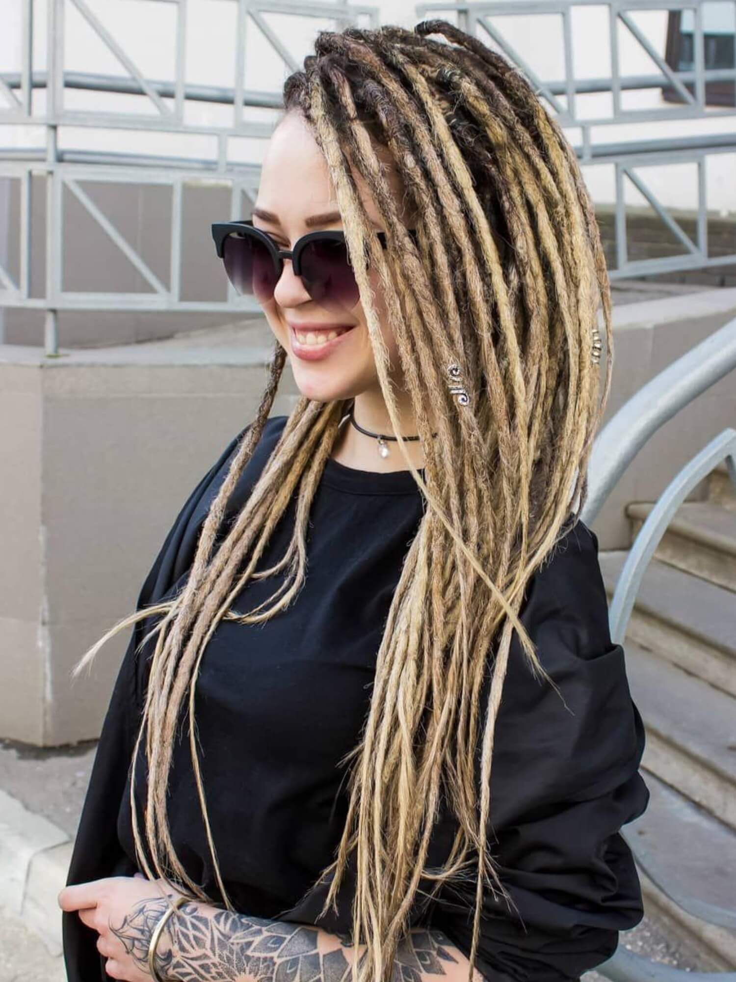 Dreadlock extensions on straight hair hotsell