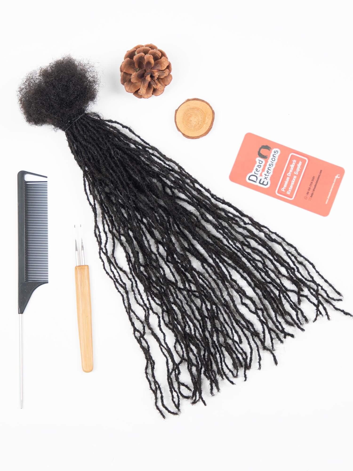 natural black 0.1cm sisterloc extensions human hair 1