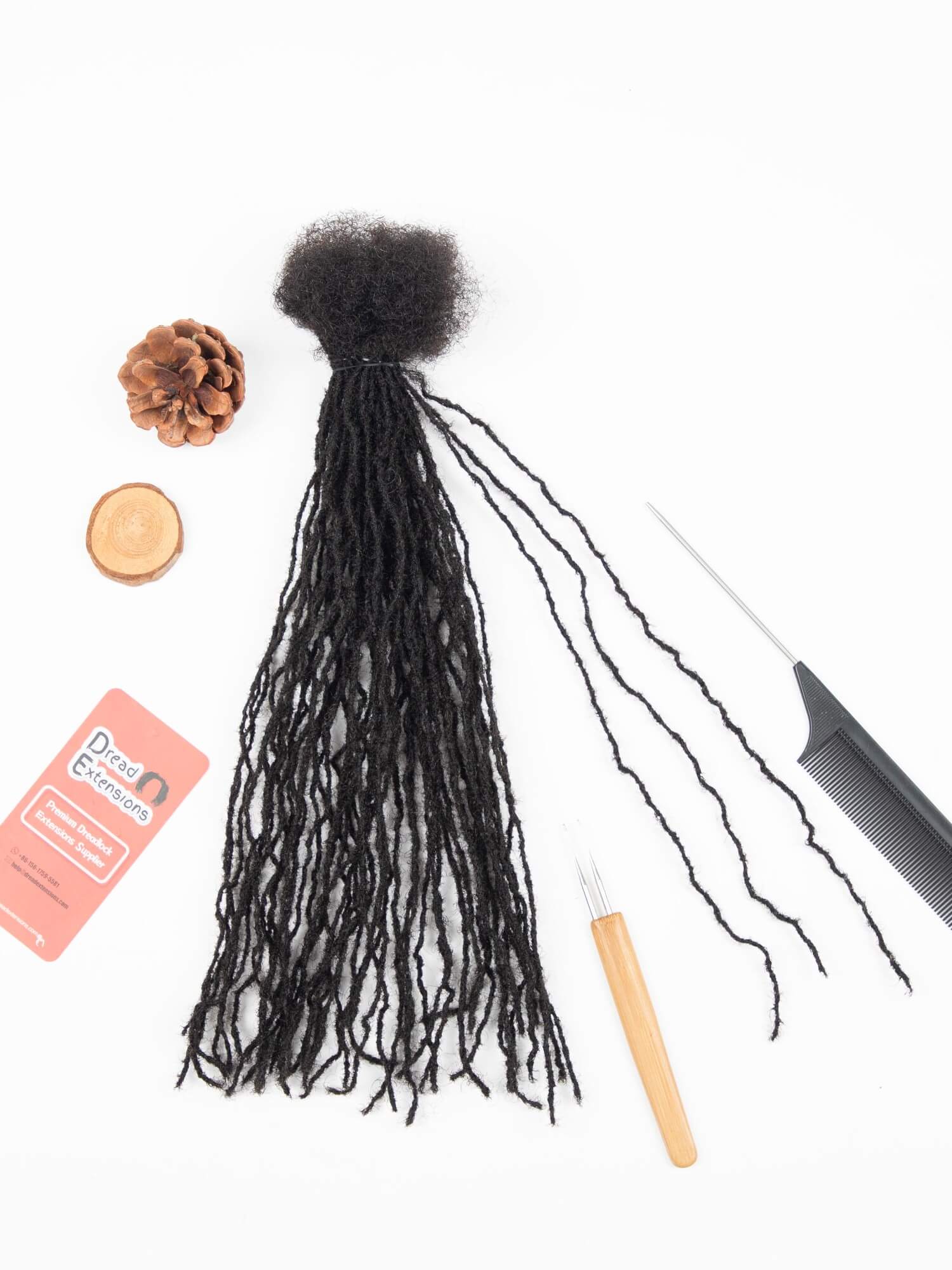 natural black 0.1cm sisterloc extensions human hair 2