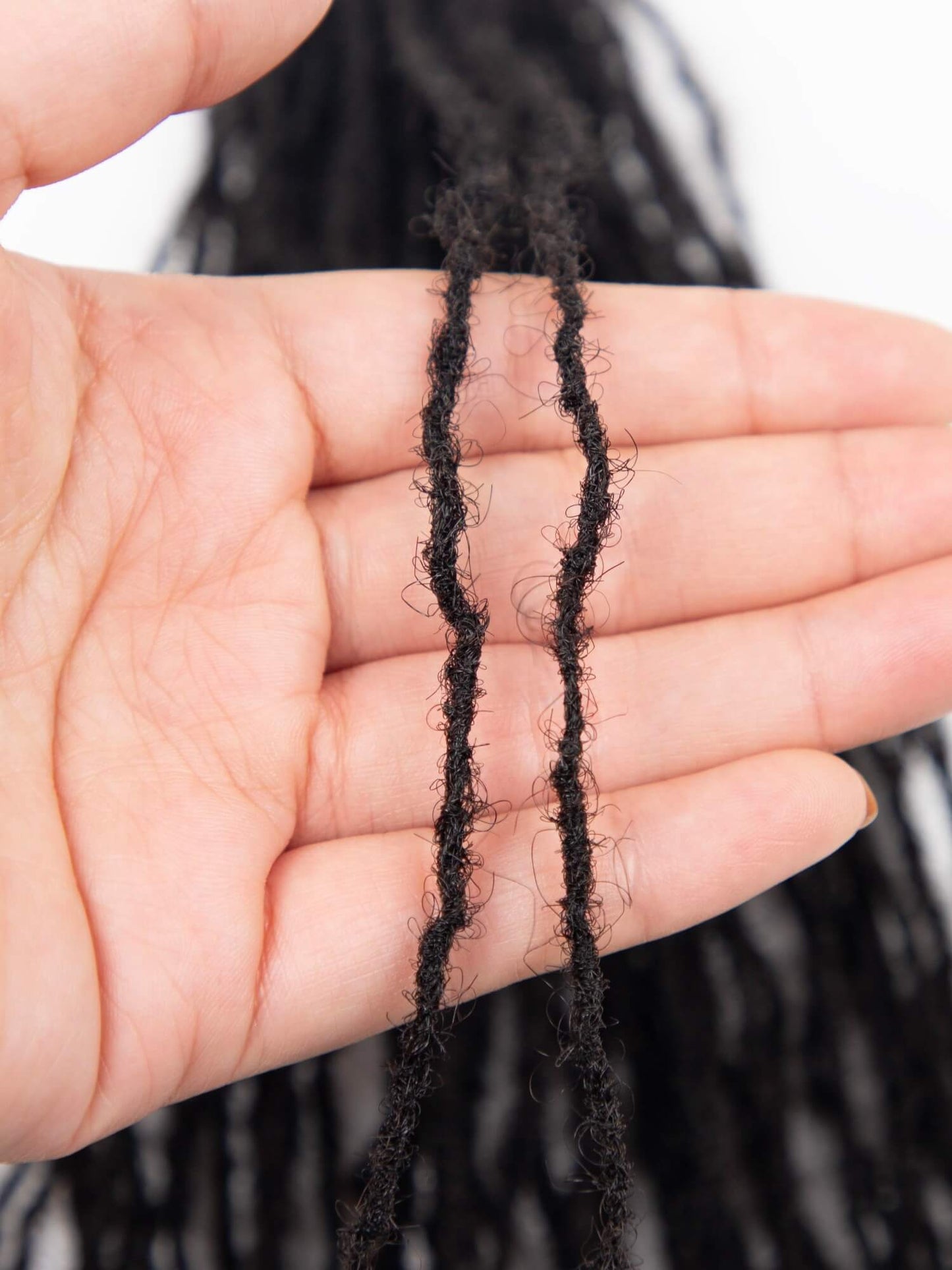 natural black 0.1cm sisterloc extensions human hair 3