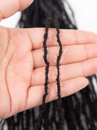 natural black 0.1cm sisterloc extensions human hair 3