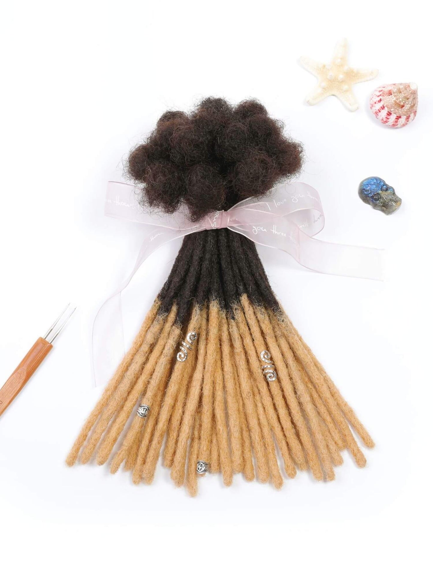 ombre t1B27 standard human hair loc extensions