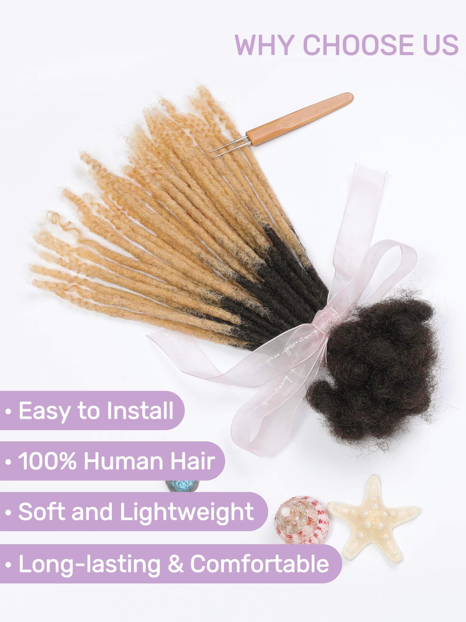 ombre t1b27 human hair loc extensions curly tips