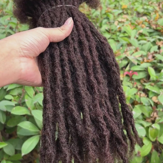 Dark Brown Coil Tips Anwi Textured Loc Extensions video