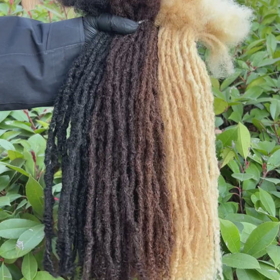 anwi textured loc extensions human hair with curly tips