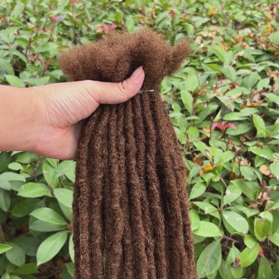 Medium Brown Coil Tips Anwi Textured Loc Extensions video