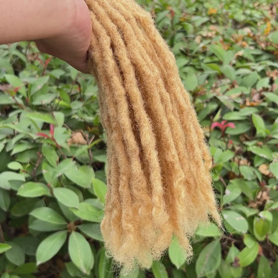 Honey Blonde Coil Tips Anwi Textured Loc Extensions video