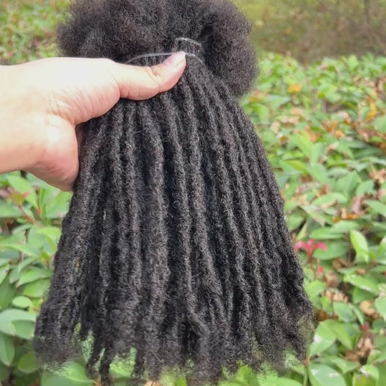Natural Black Coil Tips Anwi Textured Loc Extensions video
