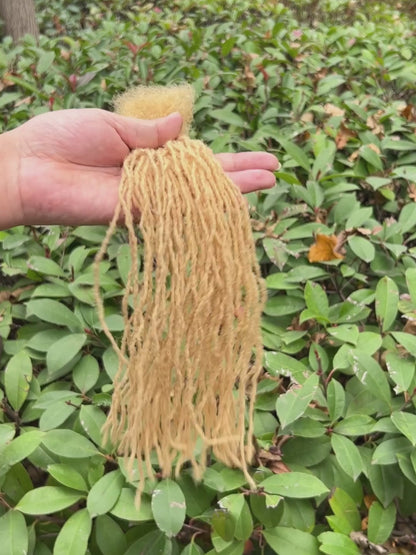 honey blonde 0.1cm sisterloc extensions human hair video