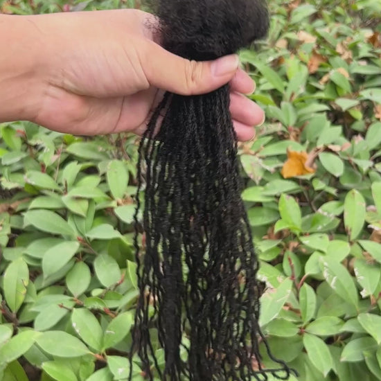 natural black 0.1cm sisterloc extensions human hair video