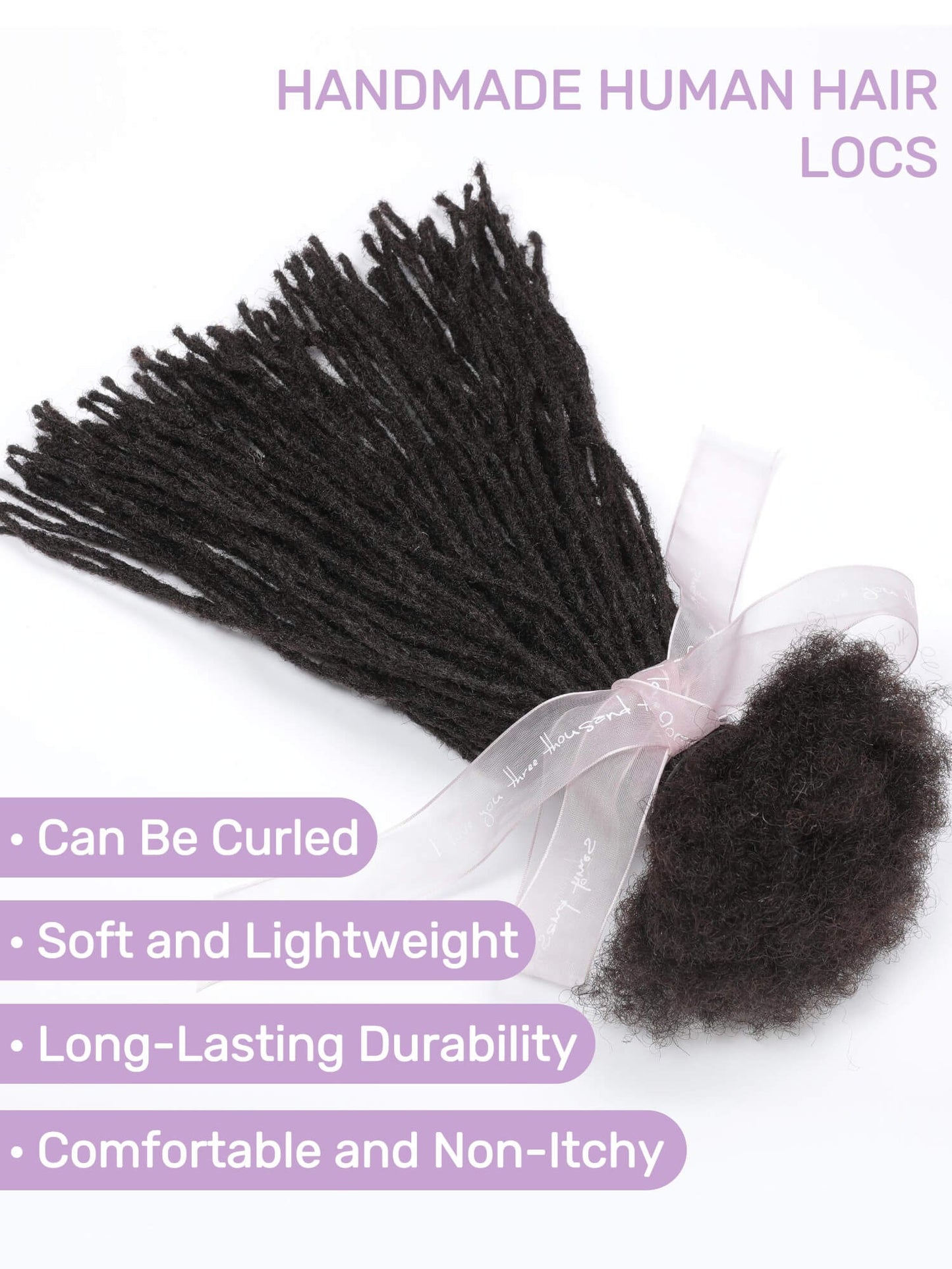 sister human hair loc extensions natural black color