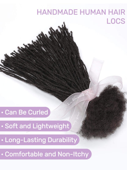 sister human hair loc extensions natural black color