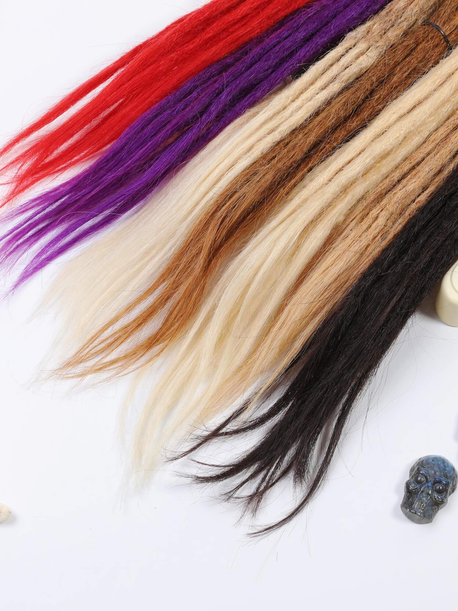 straight human hair dread extensions single end