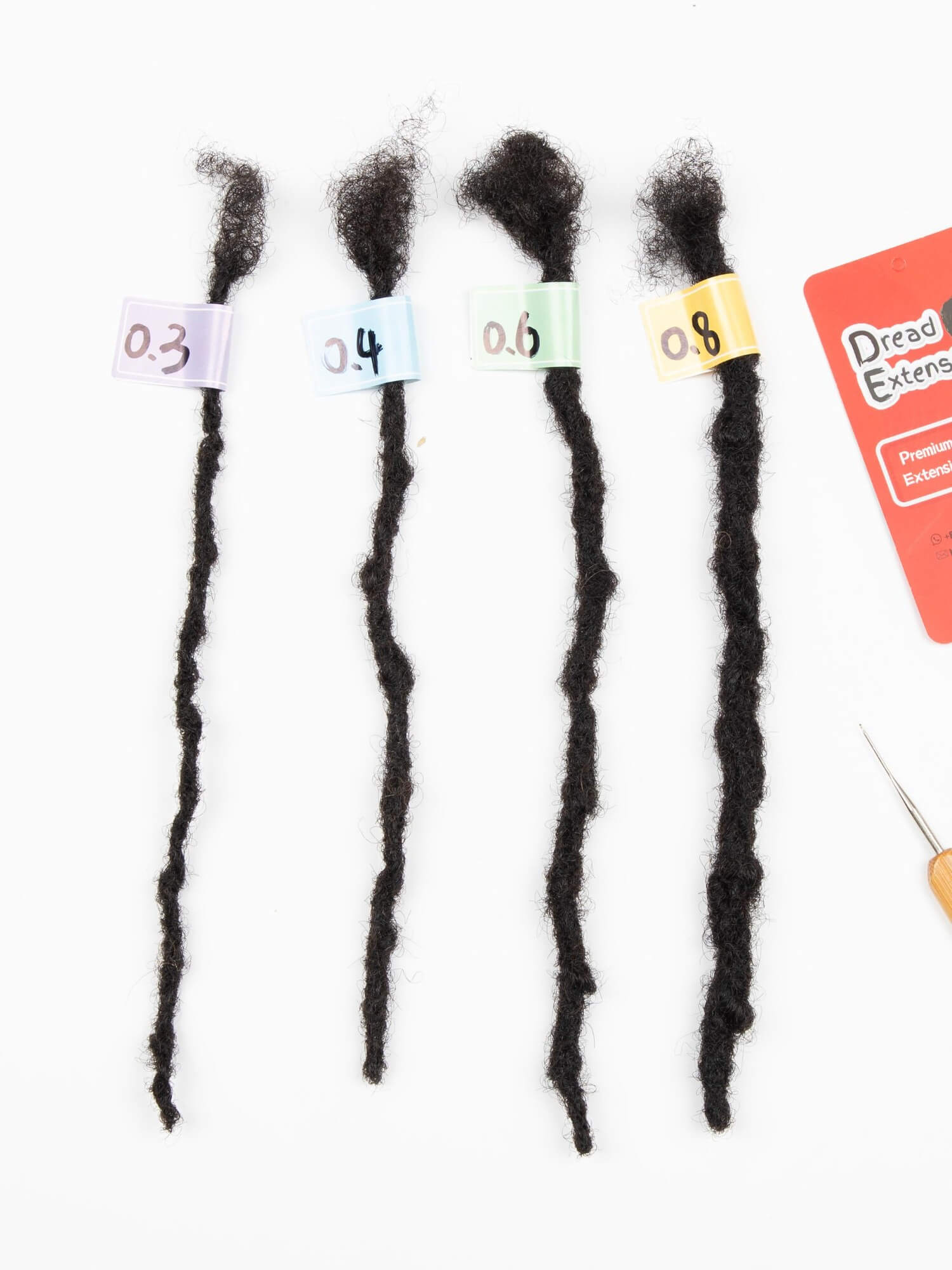 Small Size 0.3-0.4cm Premium Anwi Textured Loc Extensions Human Hair – D.E